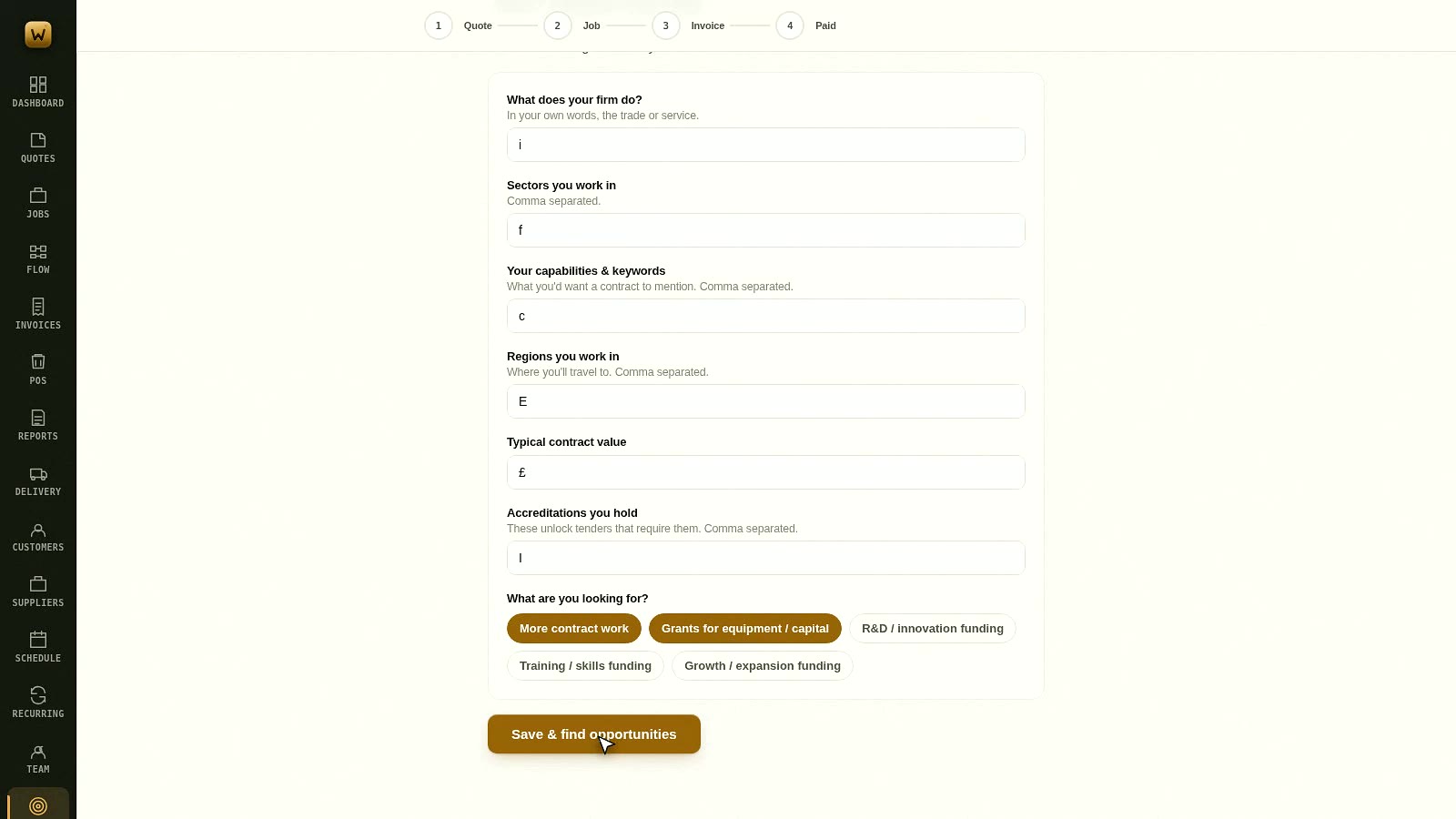 Opportunities walkthrough